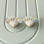 Spangle flower W ear cuff (NO.2363)