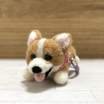 小さなお散歩コーギーストラップ🐶羊毛フェルト
