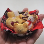 かご付き❅フェルトクッキー5個セット