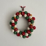 フェルトボールのクリスマスリース2