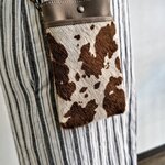 【試作品】ハラコホルスタイン　オークALL牛革製スマホショルダーポーチ