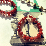 【1連20コセット】JIRI＊IVANA#czech beads#チェコビーズ　melon round8㍉ irregular red/copper