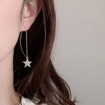 ◼️秋冬限定　煌めく星チェーンピアス