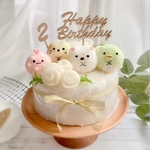 木製 ケーキトッパー 誕生日 誕生日飾り バースデーケーキ ファーストバースデー お食い初め 100日 ハーフバースデー バースデー