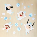 【壁面装飾】ゆきのこぼうず　雪の結晶　ゆき　12月  1月　2月　冬　保育　