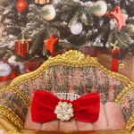 クリスマスリボン　パールレッド