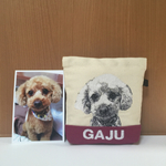 愛犬の刺繍ポーチ