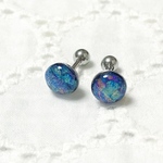 【ohkyouko様専用】虹色に煌めくシンプル軟骨ピアス(スタッドピアス、ボディピアス)