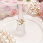 《キラキラお月様のキュービックジルコニアリング》指輪