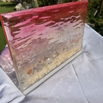 新作　現品有り！　アートインテリアパネル 黄昏時の海　朝焼け　夕暮れ時　日没　立てかけパネル　レジン