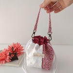 (11/26 New)Red×White・大人可愛いミニ巾着バッグ
