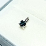 【天然石ペンダントトップ】ロンドンブルートパーズ 4mm　SILVER925製　ハンドメイド素材