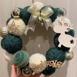 クリスマスリース クリスマス飾り ニットリース(お値下げ)