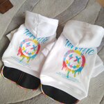 犬服！Msize！カラフル！ニコちゃん！デニム重ね着
