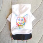 犬服！Msize！カラフル！ニコちゃん！デニムスカート