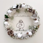 ぷっくり文鳥サンタのChristmasスノーフォレストリース