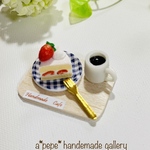 ミニチュアスイーツ☆ショートケーキ&コーヒーセット☆