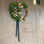 winter wreathクリスマスリース 冬 森の木の実ᔦᔧ*॰