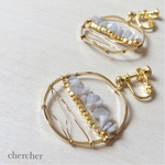 [送料無料]サザレ石 フープイヤリング/ピアス