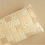 ガーゼの枕パッド 55×55cm（動物柄×ベージュMix）パッチワークの枕パッド、リバーシブル仕様