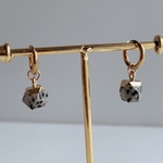 【ダルメシアン多角形専用ページ】2way 天然石多角形ダルメシアン　ピアス　イヤリング　フープピアス　金属アレルギー対応　サージカルステンレスピアス　ステンレス316L minne_new