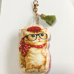 ベレー帽猫ちゃんのふわふわぬいぐるみチャーム♡