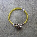 真鍮鈴のブレスレット　ジャワビーズ × 水晶　＊Yellow