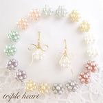♡パールボールリボンピアス♡