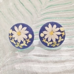 マーガレット＊刺繍ピアス＆イヤリング＊再販⑦
