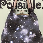 キラキラ宇宙のがま口バッグ（L）