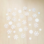 【壁面装飾】 雪の結晶＆雪だけ　白　冬　12月　1月　2月　保育