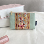 インド刺繍リボンのミニポーチ