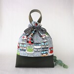 お着替え袋（体操服入れ）3つのサイズから選べます　サイズオーダーも可能です　★電車★