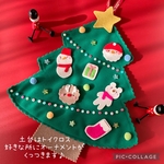 フェルトのぺたぺた🎄クリスマスツリー壁掛け