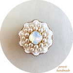 Lace Flower ビーズ刺繍ブローチ