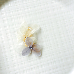 【期間限定SALE】ホワイトとブルーグレーの紫陽花のイヤーカフ