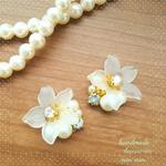 purity lily flower＊イヤリング