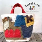 tuttifun＊白いステッチの K バック
