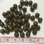 金古美透かしビーズ6mm
