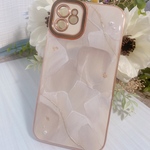 iPhone11ケース　テクスチャーアート　ニュアンス　スマホケース　アルコールインクアート　大人　シンプル