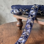 [実物のお色味と違う場合があります] インド刺繍リボン　花　インド刺繍　スパンコール　刺繍リボン　リボン　りぼん　※10月8日よりゆうパケットにて発送