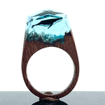  whale ring 【ザトウクジラ】　　ウッドレジン　B品