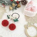 holidayカラー♡ ふわふわチュールのさくらんぼ ヘアゴム