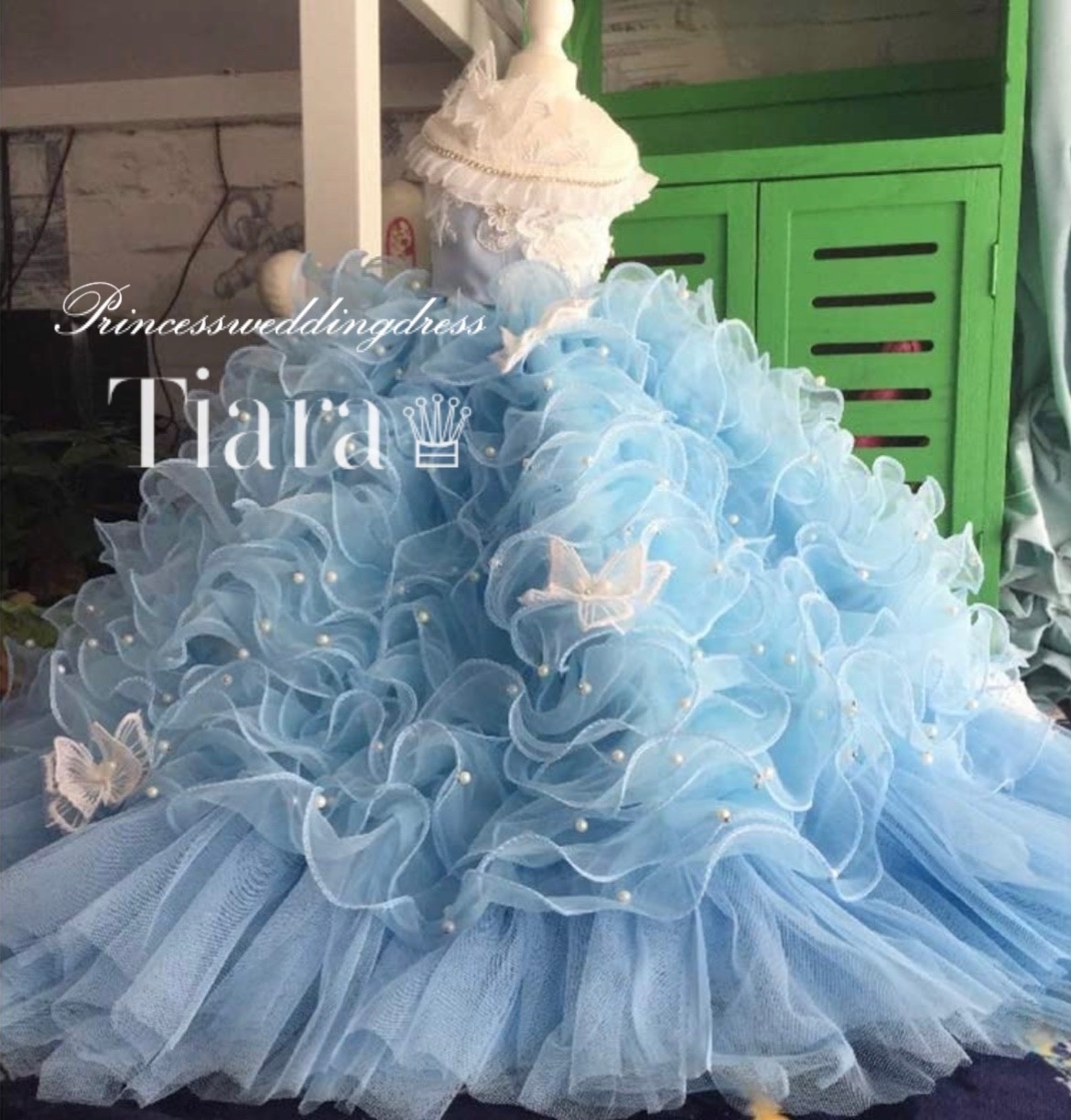 シンデレラ豪華Princessweddingdress 撮影用 記念 ふんわりドレス 犬