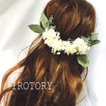 【再販売】本物のお花の髪飾り Natural Wedding style