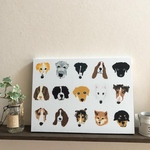 【送料無料】ファブリックパネル　Dog breed 15