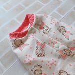 再販🌸 犬服M メルヘンうさぎ シュガーピンク バックオープン(背中開き)✨送料無料✨