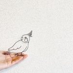 【オカメインコ】ワイヤーアート ワイヤークラフト ちょこんと可愛い＊インテリア雑貨＊(送料無料)