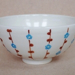 ごはん茶碗（梅*blue*）