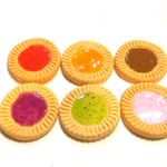 カラフルジャム＆チョコビスケットのブローチ